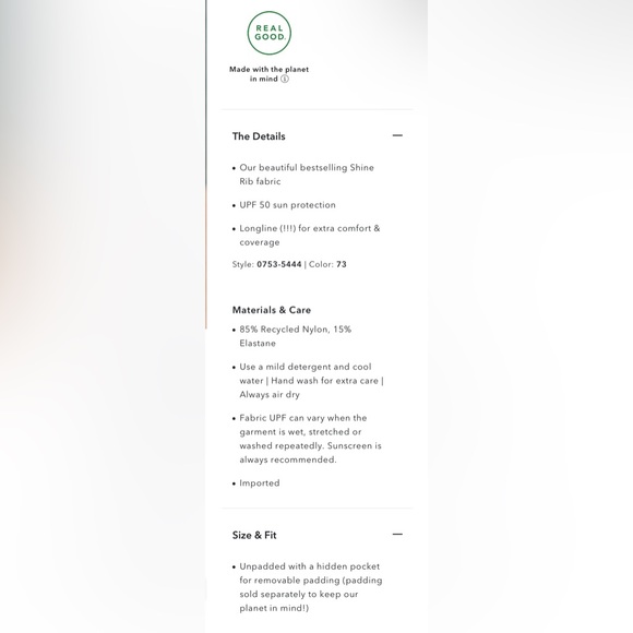 NWT Aerie Shine Rib Longline Scoop Bikini Top - Picture 5 of 6